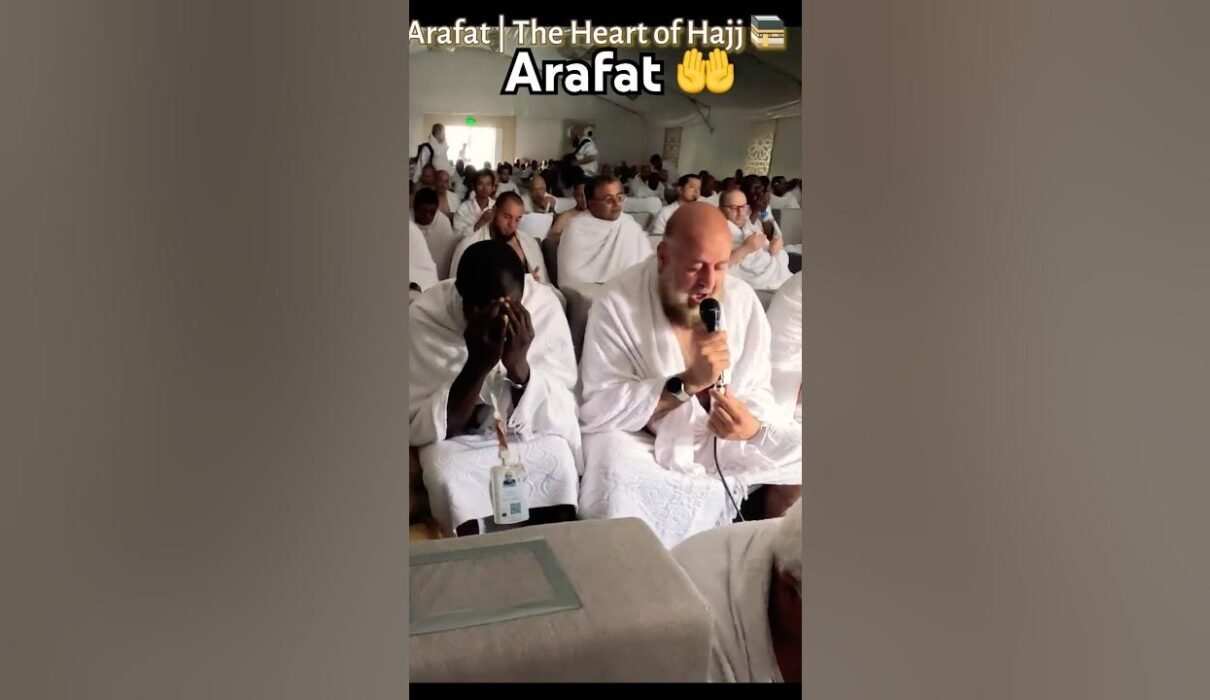 Muslim pilgrims gathered at the Arafat camp during Hajj 2026, reflecting, praying, and making dua on the Day of Arafat.