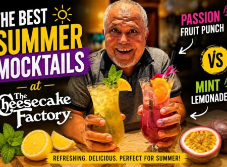 The Cheesecake Factory summer mocktails with Passion Fruit Punch and Mint Lemonade
