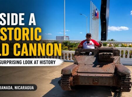 Historic old cannon at Loma de Tiscapa in Managua, Nicaragua