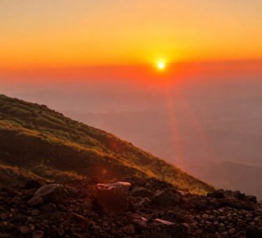 Golden sunset over Telica Volcano and Nicaragua's volcanic landscape near León