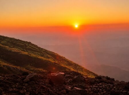 Golden sunset over Telica Volcano and Nicaragua's volcanic landscape near León
