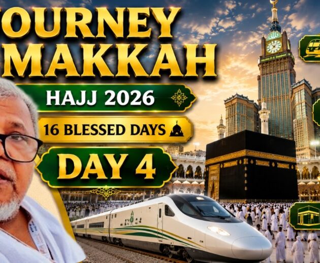 Pilgrim standing before the Kaaba at Masjid al-Haram in Makkah during Hajj 2026