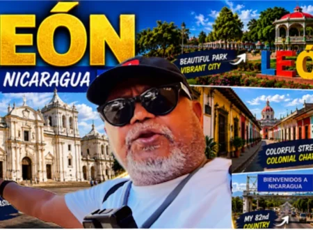 Cathedral Basilica of León in León, Nicaragua during my Central America backpacking journey in 2026