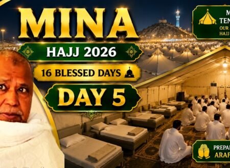 Mina tent city filled with pilgrims during Hajj 2026 before the journey to Arafat