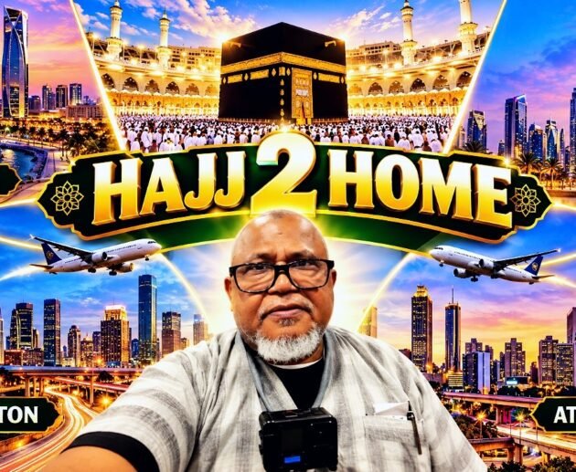 Muslim pilgrim returning home to Atlanta after completing Hajj 2026, marking the end of his spiritual journey from Makkah.