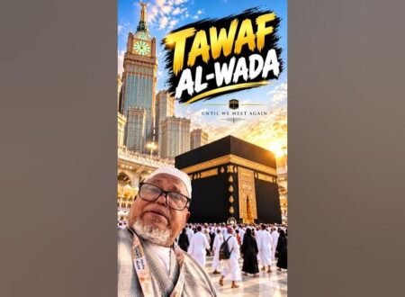 Pilgrims performing Tawaf al-Wada around the Holy Kaaba in Makkah during Hajj 2026