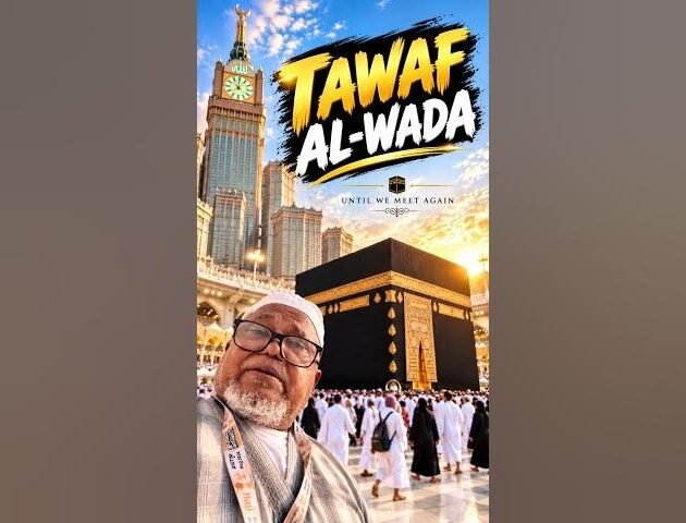 Pilgrims performing Tawaf al-Wada around the Holy Kaaba in Makkah during Hajj 2026
