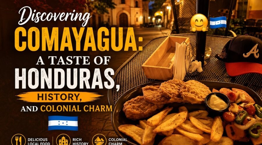 Comayagua Honduras with historic colonial architecture, cathedral, and colorful city streets
