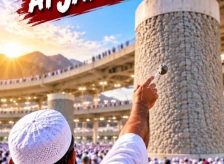 Pilgrims completing the final Ramy at Jamarat during Hajj 2026