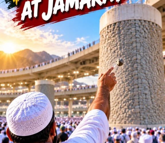Pilgrims completing the final Ramy at Jamarat during Hajj 2026