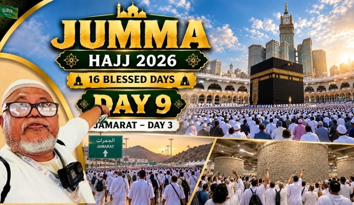 Hajj 2026 pilgrims at Jamarat after Jumu'ah in Makkah and Mina
