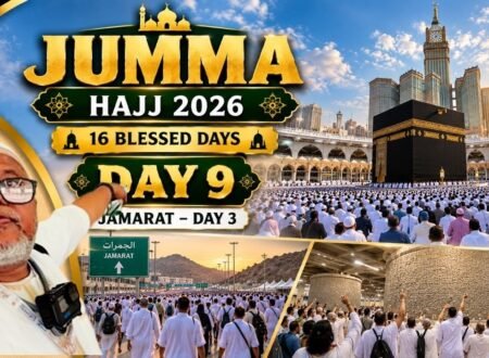 Hajj 2026 pilgrims at Jamarat after Jumu'ah in Makkah and Mina