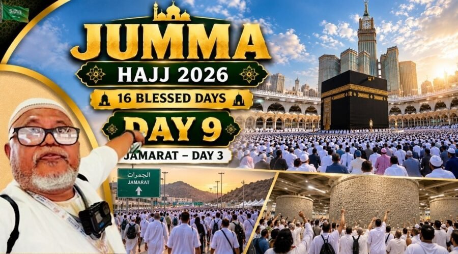 Hajj 2026 pilgrims at Jamarat after Jumu'ah in Makkah and Mina