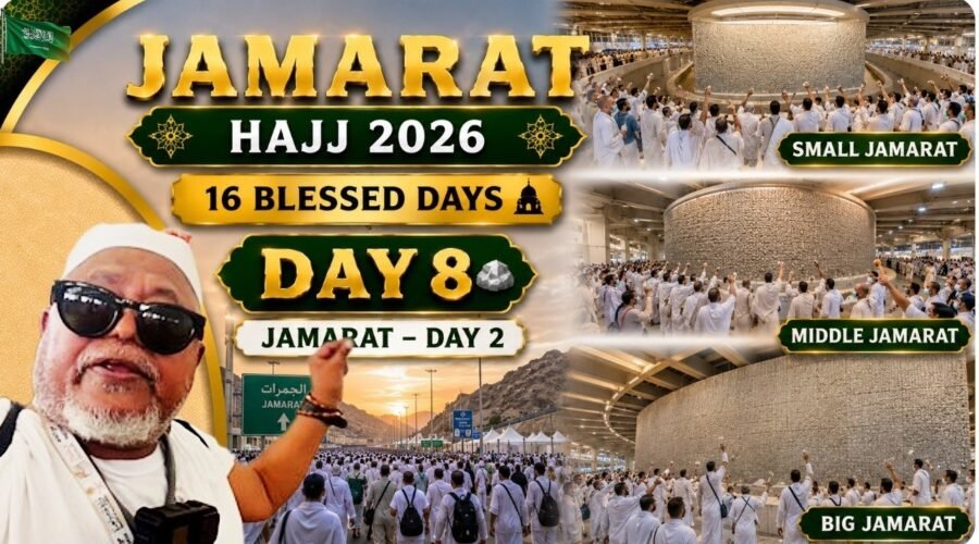 Hajj 2026 Day 8 journey to Jamarat on the second day of Ramy in Mina
