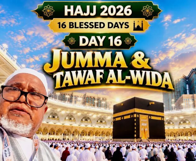 Pilgrims performing Tawaf around the Kaaba during the final day in Makkah of Hajj 2026