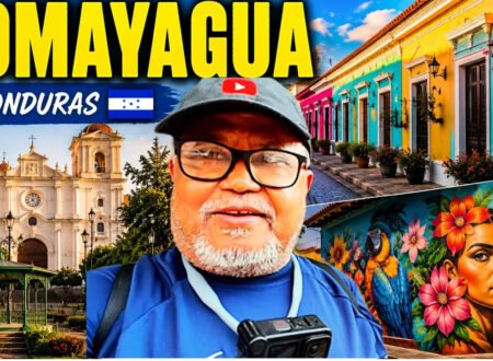 Historic colonial streets and architecture in Comayagua Honduras